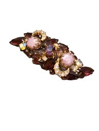 Vintage Unsigned Rhinestone Brooch Attributed To Weiss #6447