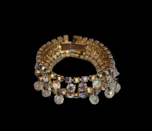 Vintage Rhinestone Chacha Unsigned Bracelet (A4508)