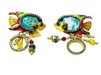 Vintage Lunch At The Ritz (LATR) Queen Angel Quiche Earrings (A1467)