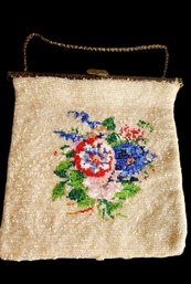 Antique Beaded Flower Bag (A4182)