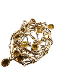 Vintage Dangling 48 'crystal Necklace #5184