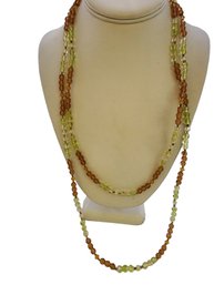 Vintage 58' 2 Tone Crystal Necklace # 5198