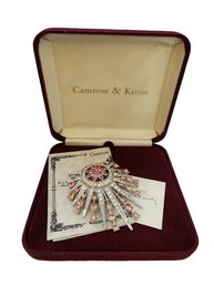 Vintage JBK Camrose And Kross Brooch In Original Box # 5236