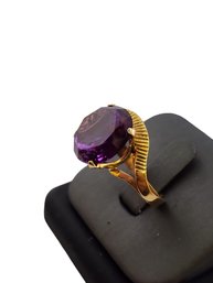 Vintage 5 Carat Moissanite 14kt Gold Ring Size 9.5 (A5275)