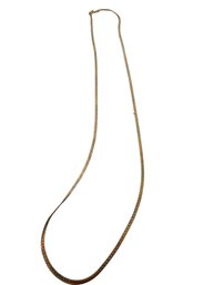 Vintage 14kt Gold Stamped 17' Herringbone Chain Necklace (A5280)