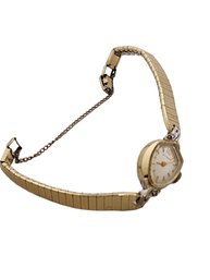 Vintage Wittnauer NY 14kt Gold Diamond Trim Watch (A5290)