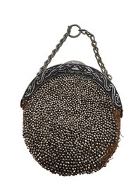 Beautiful Victorian Cut Steel And Embossed Metal Chatelaine Change Purse (A4546)