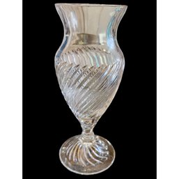 Waterford Signed Arrington Crystal Swirl Vase