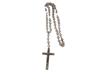 Vintage Glass Rosary Necklace #6326