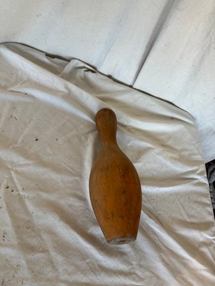 Vintage Wooden Bowling Pin