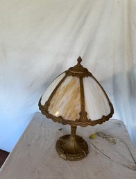 Vintage 6  Glass Panel  Table Lamp