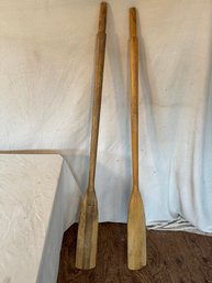 Pair Of Wooden Oars