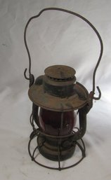 Dietz Railroad Kerosene Lamp Red Globe
