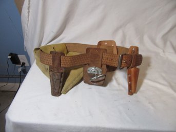 Leather Tool Belt And Pouch