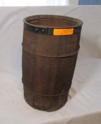 Vintage Small Wooden Barrel    American Steel And Wire Company