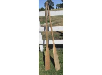 Pair Of Wooden Oars