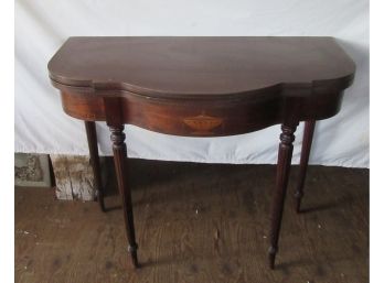 Sheraton Style Inlaid Mahogany Card Table