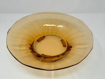 Vintage Amber Glass Bowl