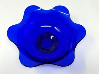 Vintage Blue Glass Bowl