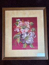 Signed Floral Painting