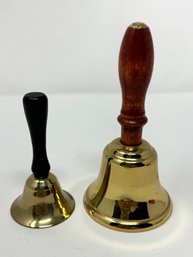 Pair Of Vintage Brass Hand Bells