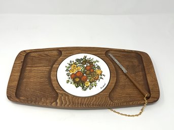 Vintage Cheeseboard With Knife