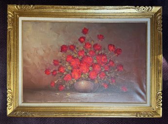 Bowl Of Flowers - Signed Painting