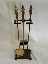 Nice Brass Fireplace Tool Set