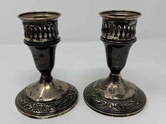 Pair Of Towle Sterling Candlesticks