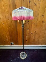 Vintage Floor Lamp With Flapper Shade