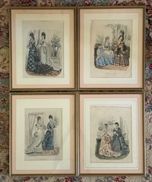 Set Of Four French Fashion Engravings