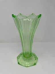 Depression Uranium Glass Vase