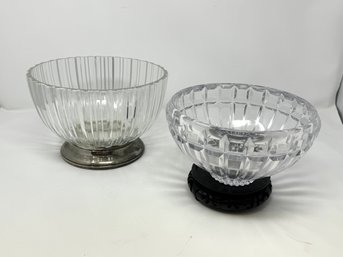 Pair Of Vintage Crystal Bowls