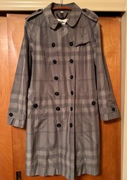 Burberry Grey London Classic Double Breasted Trench Coat Sz. 14