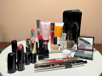 Collection Of Beauty Products Including Marc Jacobs, La Mer And Vintage YSL Manicure Case