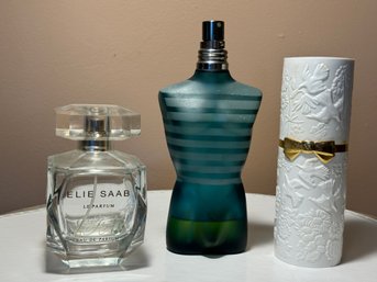 Collection Of Fragrance - Jean Paul Gaultier, Elie Sabb, Nina Ricci - Display Bottles - See Photos