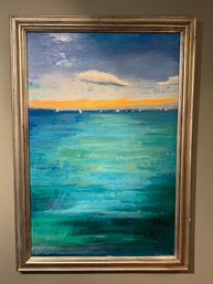 Oil On Canvas - Stamford, CT Bay - John McCormack Listed CT Artist