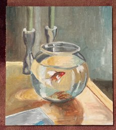 Oil On Canvas - Paul The Fish - John McCormack Listed CT Artist