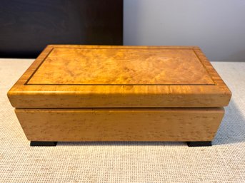 Bench Made Birdseye Maple Dresser Box With Sliding Interior Tray