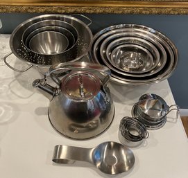 Collection Of Kitchenware Including All Clad Teapot