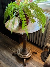 Antique Oak Pedestal Table - In Need Of Refinishing