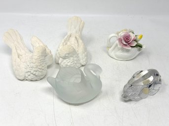 Vintage Home Decor Lot Of Glass Animal Figures