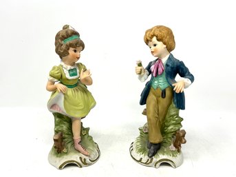 Pair Of Porcelain Bisque Figures