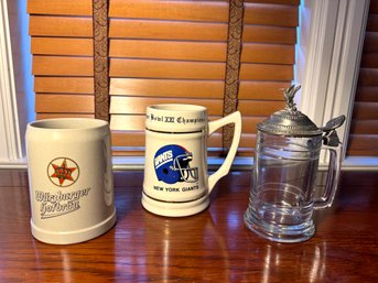 Group Of Vintage Beer Glasses