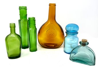 Group Of Vintage Glass Bottles