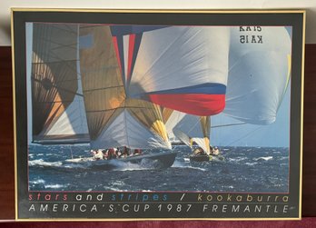 Vintage America's Cup 1987 Kookaburra Freemantle Framed Poster