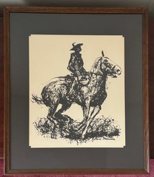 Framed Vintage Ink On Paper Signed Musser