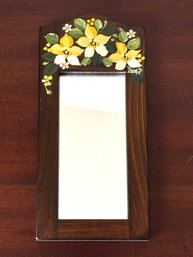 Signed Handpainted Country Mirror