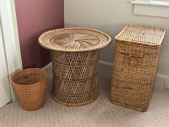 Group Of Vintage Wicker