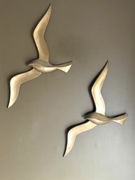 MCM Brass Seagull Wall Sculptures